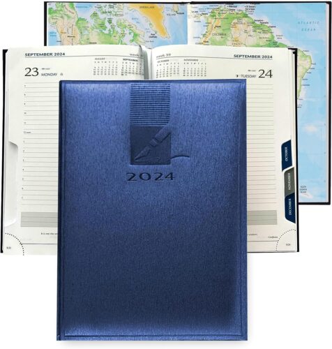 AGENDA GIORNALIERA LARGE - 2024 - LARGE DAILY DIARY - LIGHT BLUE